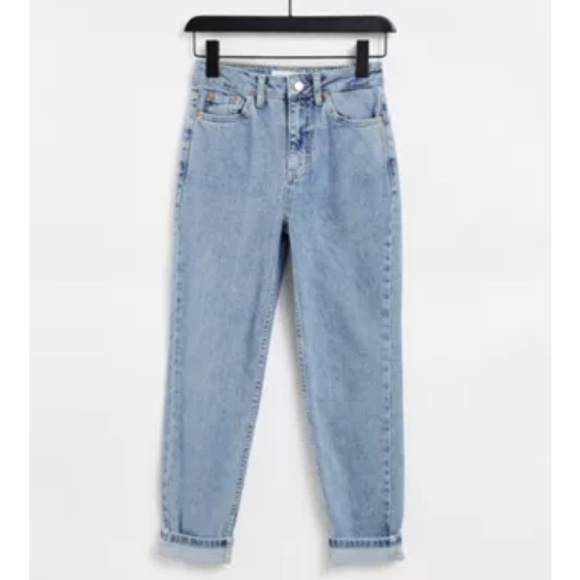 Topshop Denim - Topshop Premium Mom Jeans in Acid Wash